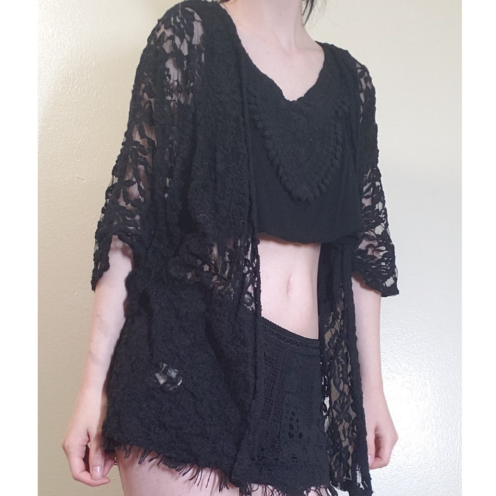 Black lace cover